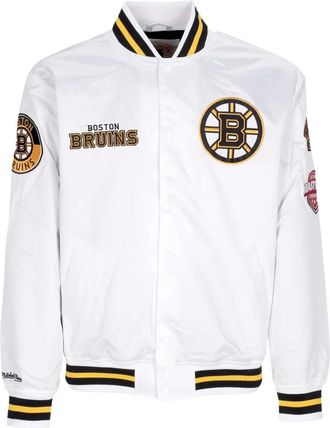 Mitchell & Ness Bomber Jassen - Heren - Bomber jackets - Wit - XL - Satijn - Jassen