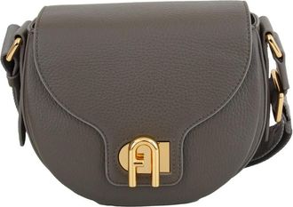 Furla Lotus Mini Crossbody - Dames - Schoudertassen - Grijs - ONE Size - Leer - Tassen