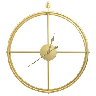 vidaXL Reloj De Pared De Hierro Dorado 52 Cm Vidaxl