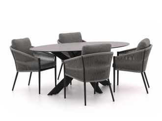 Bellagio la vita attrattiva + 15% kassakorting | Bellagio Mineo/Furato ellips 200cm dining tuinset 5-delig