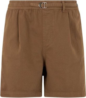 Roberto Cavalli Korte Broeken, Heren, Groen, M, Katoen, Geknoopte Katoenen Shorts