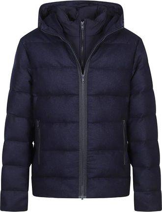 Fay Giacca trapuntata con cappuccio - Blu