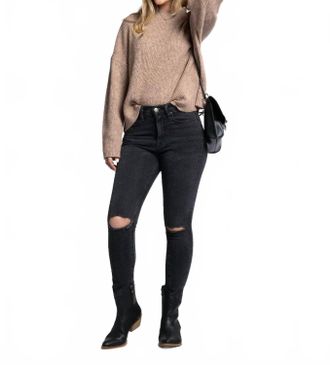 Thread & Supply Lana Crew Neck Sweater In Heather Mocha