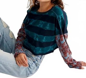 Free People Jamie Tee In Indigo Combo