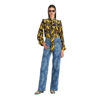 La DoubleJ Wide Leg Skater Girl Jeans - Dames - Loose Fit Jeans - Blauw - W30 - Katoen - Jeans