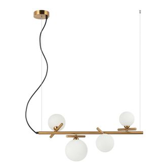 Netlighting Reverso Modern 4 Light Bar Pendant Ceiling Light G9 in Gold