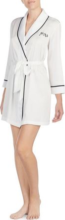 Kate Spade New York mrs charmeuse short robe in Off White at Nordstrom, Size X-Small