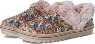 Skechers Womens Hands Free Slip-ins Bobs Cozy Kiss Slipper, Brown Multi, 5