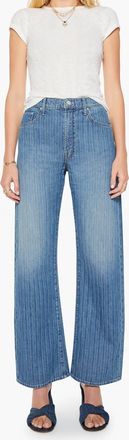Mother Womens The Lasso Sneak Jeans In Streamline