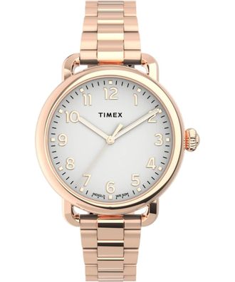 Timex Waterbury Standard 34mm Rose Gold Ladies Watch