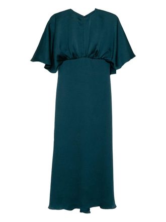 Amsale hammered satin dress - Green