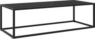 vidaXL Vidaxl - Mesa De Centro Negra Con Vidrio Negro 120x50x35 Cm