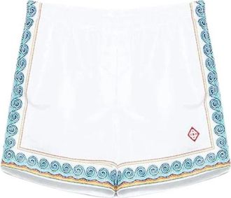 Casablanca Short maillot imprim&eacute; - Heren - Strandmode - Wit - XS - Badmode