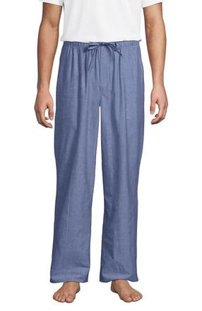 Lands End Poplin Pajama Pants in Slate Blue Chambray at Nordstrom, Size X-Large