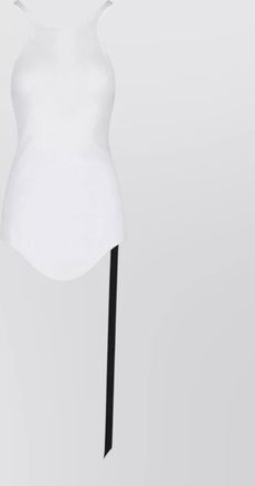 Rick Owens asymmetric hem top contrast strap sleeveless