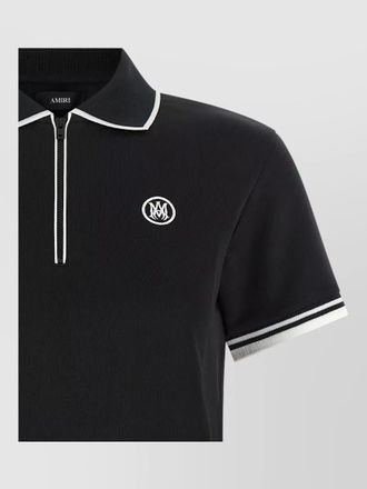 Amiri short-sleeve zip polo top