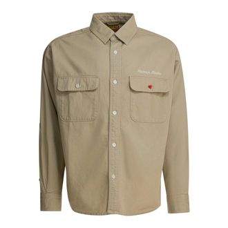 Human Made Light Jackets, male, Beige, S, Oversized Shirt