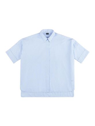 Fay Shirt In Blue Striped Stretch Cotton