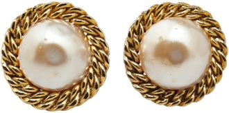 Chanel gold gold Plating Clip Earrings (Pre-Owned)