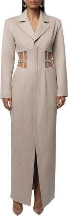 JLUXLABEL Toffee Haze Suede Dress in Beige at Nordstrom, Size Medium