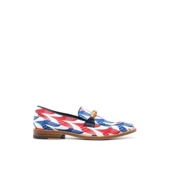 Casablanca Aviator Houndstooth Envelope Loafers - Heren - Loafers - Veelkleurig - 42 EU - Leer - Schoenen