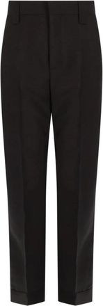 Versace Wool-Mohair Regular Formele Broek - Heren - Nette broeken - Bruin - XL - Katoen - Broeken