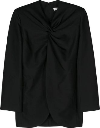 Gia Studios Ja 003 Jacket - Dames - Blouses - Zwart - XS - Wol - Overhemden