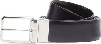 Santoni Adjustable Antiqued Leather Belt