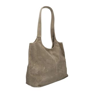 Unisa Zluis Schoudertas - Dames - Tassen - Beige - Maat: ONE Size Su&egrave;de
