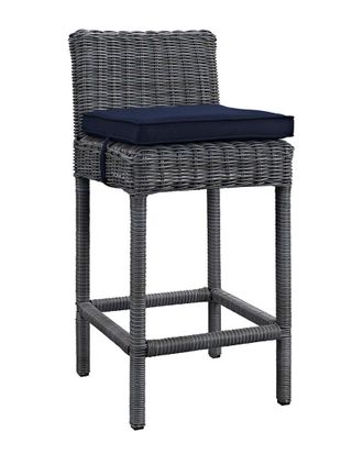 ModWay Discontinued Modway Outdoor Summon Outdoor Patio Wicker Rattan Sunbrella Bar Stool