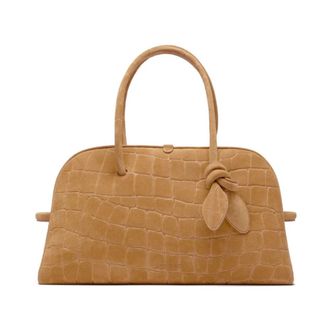 Jacquemus Brown Croc Effect Top Handle Bag - female - Jacquemus - Handbags - Brown - ONE SIZE - Bags