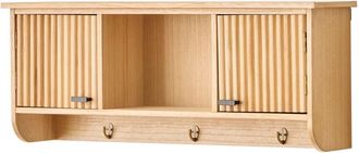 Nordlys Perchero de pared en madera con 2 puertas
