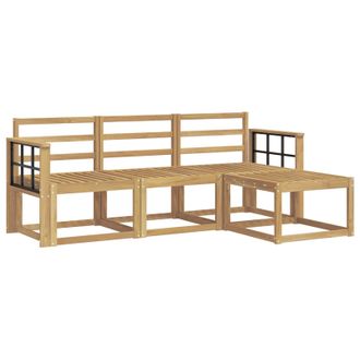 vidaXL Conjunto De Sof&aacute;s De Exterior 4 Pcs Blanco Vidaxl