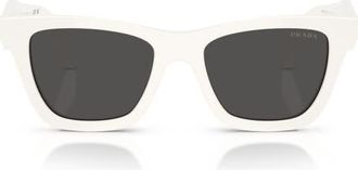 Prada 51mm Butterfly Sunglasses in Talc /Dark Grey at Nordstrom