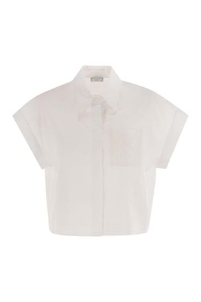 PESERICO Cotton-Blend Poplin Shirt