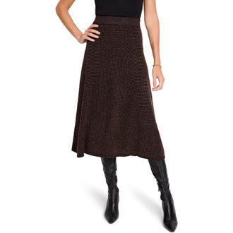 Nic+Zoe Pixel Knit Midi Skirt in Brown Multi at Nordstrom Rack, Size Small