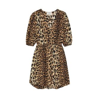 Catwalk Junkie Kleedjes, Dames, Bruin, S, Wilde Luipaardjurk