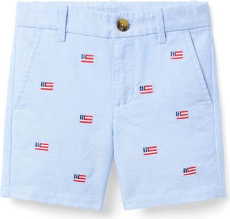 Janie and Jack Embroidered Flag Short in Blue at Nordstrom, Size 12-18M