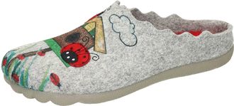 Manitu Womens 320169-09 Slipper, Gray, 4.5 UK