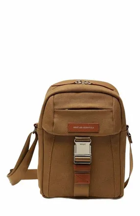 Want Les Essentiels Brantford Organic Cotton Canvas Crossbody Bag in Dark Camel at Nordstrom