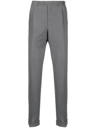 Canali straight-leg wool tailored trousers - Grey