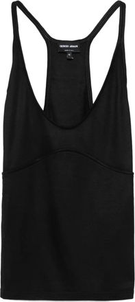 Giorgio Armani Top con scollo olimpionico - Nero