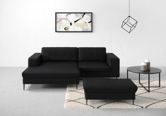 Domo Collection Ecksofa »Modica kompakt und elegant, Breite 244, L-Form« moderne Optik mit extrabreiter Recamiere, auch in Cord