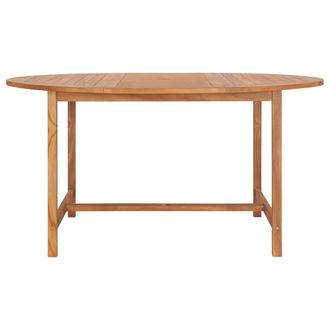 Berkfield Home Garden Table 150x76 cm Solid Teak Wood in Brown