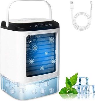 No Brand Aire Acondicionado Port&aacute;til 4 En 1: Un Mini Enfriador Evaporativo Con Tres Velocidades De Ventilador, Modo De Pulverizaci&oacute;n, Dep&oacute;sito De Agua De 900 M