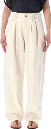 Isabel Marant Ireme Trousers - female - Isabel Marant - Loose Fit Jeans - Beige - 2XS - Jeans