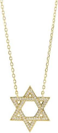 Savvy Cie Jewels Cubic Zirconia Star of David Pendant Necklace in Gold at Nordstrom Rack