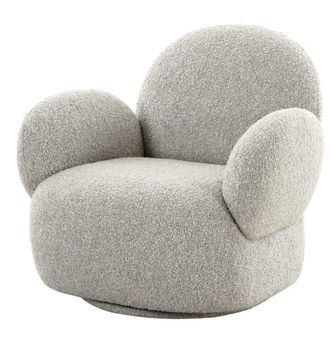 Moloo Sill&oacute;n giratorio en tela gris