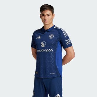 adidas adidas Performance Mens Manchester United 24/25 Away Authentic Jersey - Dark Navy Recycled Material - Size X-Large