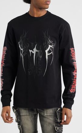 Rta Lawrence Cyber Sigilism Long Sleeve Graphic T-Shirt in Black Cyber Sigilism at Nordstrom, Size Xxx-Large